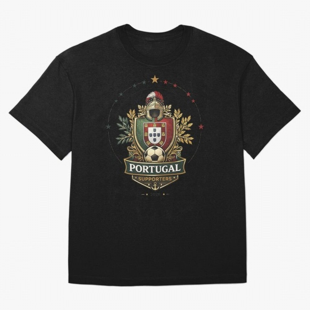 Portugal 2026 Football Crest ¨C Portuguese Soccer Supporters Pride Design Oversized T-Shirt Show Passion for the Stars of FIFA World Cup 2026 USA Canada Mexico Made for Messi, England Energy, Champion Mindset, Group Stage Buzz, Knockout Tension and