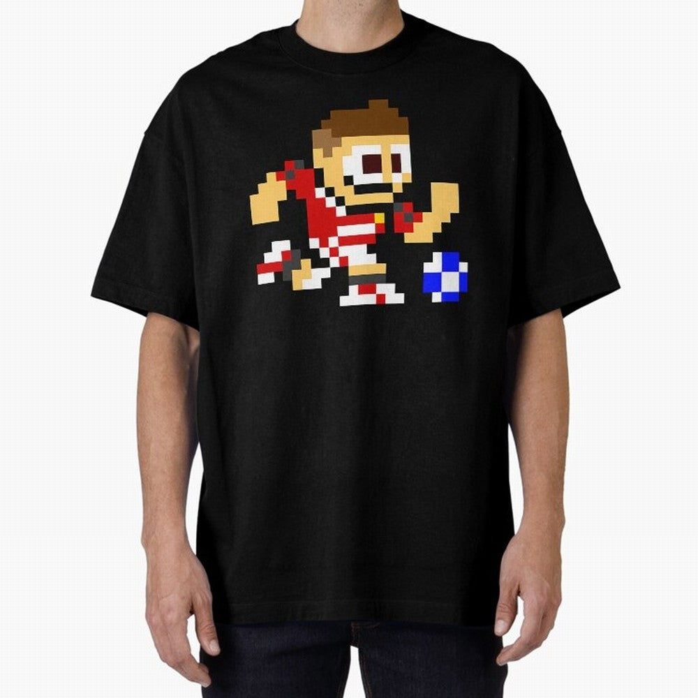 Ronaldo Manchester United (8-bit Football / Soccer Player) Oversized T-Shirt Upgrade FIFA World Cup 2026 Group Stage for Fans of Neymar, Haaland and Cristiano Ronaldo and Argentina and Brazil, Bringing Football Passion, Legendary Performances,