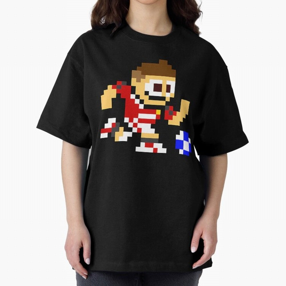 Ronaldo Manchester United (8-bit Football / Soccer Player) Oversized T-Shirt Upgrade FIFA World Cup 2026 Group Stage for Fans of Neymar, Haaland and Cristiano Ronaldo and Argentina and Brazil, Bringing Football Passion, Legendary Performances,