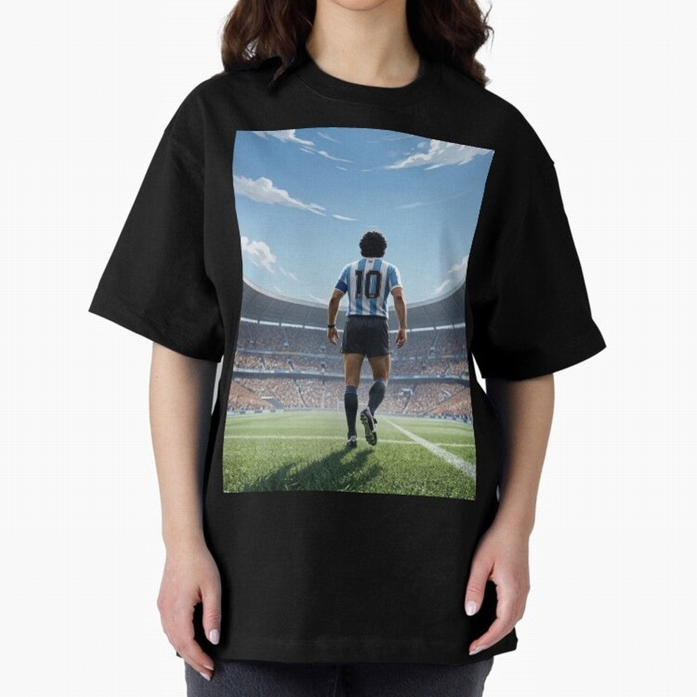 Diego Maradona Oversized T-Shirt Make Every Kick Count in FIFA World Cup 2026 Spirit, Celebrating Spain and Netherlands, Cristiano Ronaldo, Classic Soccer Heritage, Championship Pressure, Fan Loyalty and International Pride; Built for Supporters