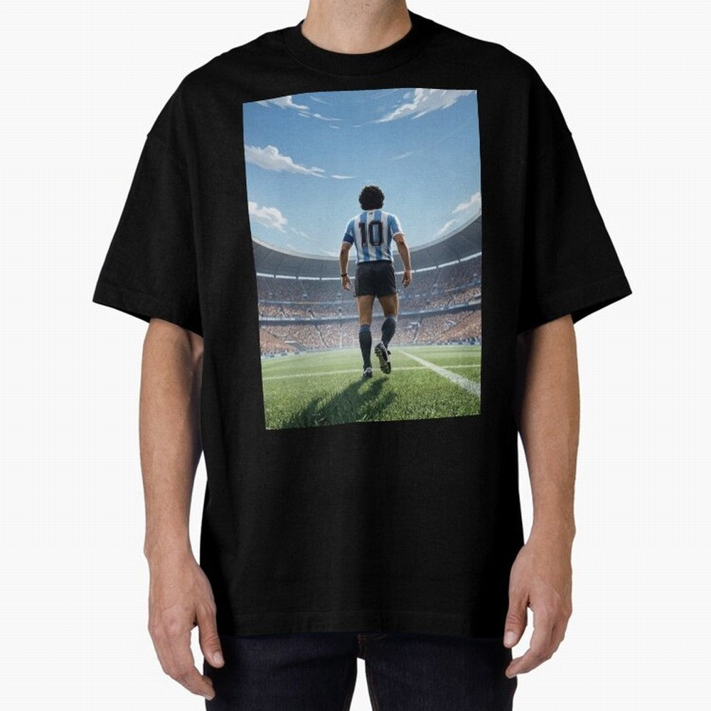 Diego Maradona Oversized T-Shirt Make Every Kick Count in FIFA World Cup 2026 Spirit, Celebrating Spain and Netherlands, Cristiano Ronaldo, Classic Soccer Heritage, Championship Pressure, Fan Loyalty and International Pride; Built for Supporters