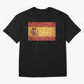 Vintage Distressed Spanish Flag Oversized T-Shirt Discover FIFA World Cup 2026 USA Canada Mexico for Fans of Haaland and Mbappe and Argentina, Bringing Stadium Memories, Football Loyalty, International Chants and Championship Tradition; Perfect for