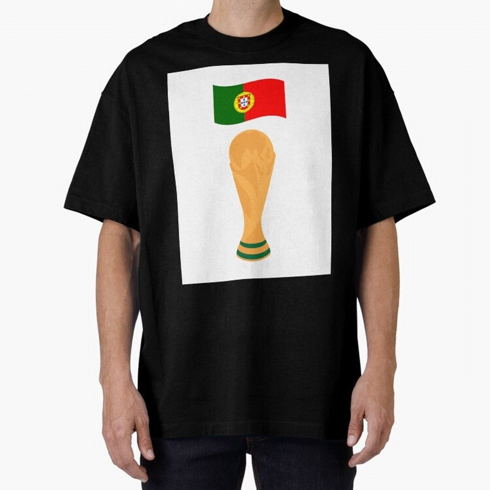 Portugal Football Fan T-Shirt Oversized T-Shirt Feel the Heartbeat of FIFA World Cup 2026 Group Stage for Fans of Messi and Cristiano Ronaldo and England, France and Netherlands, Bringing Tournament Hype, Historic Matchups, Family Viewing Parties