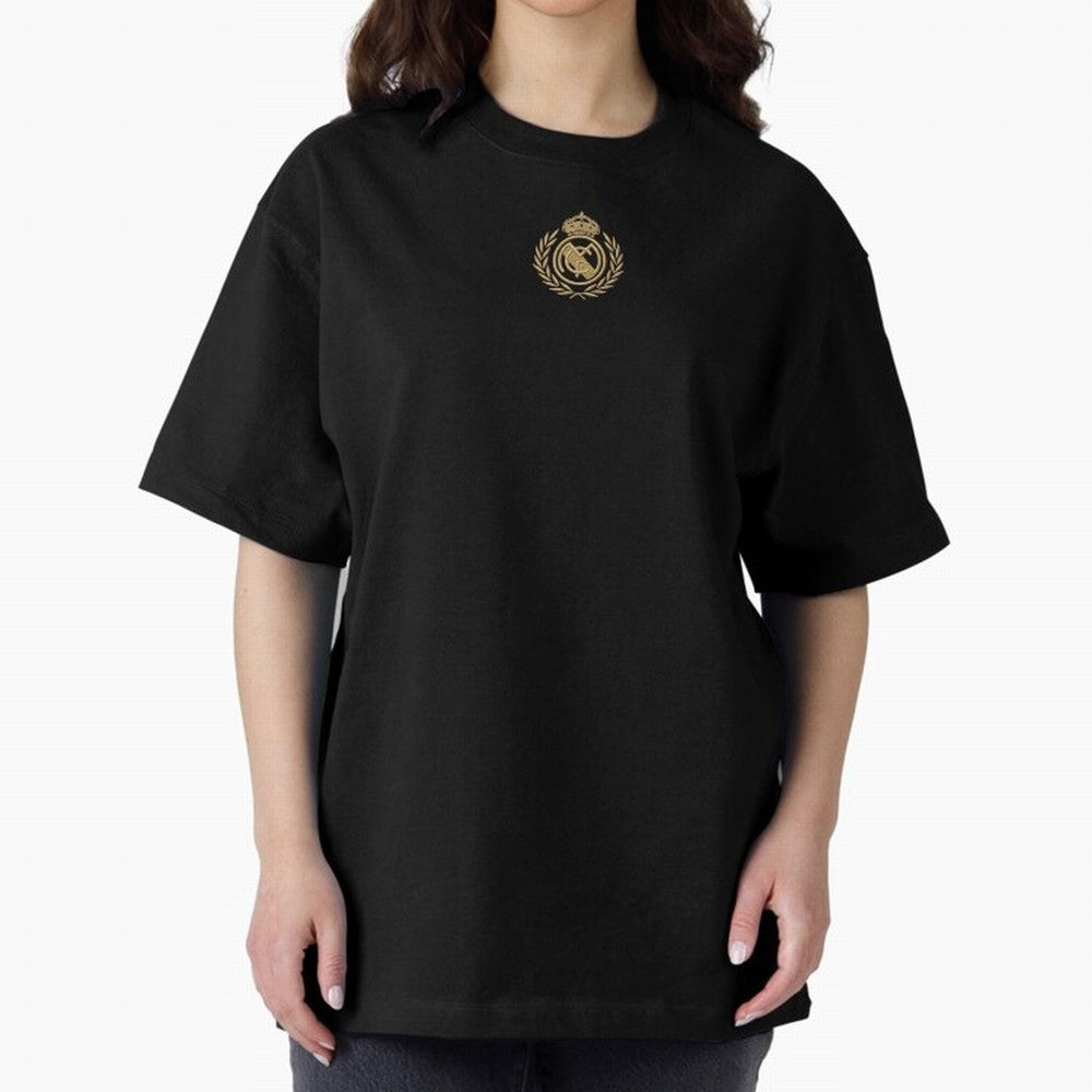 REAL MADRID GOLDEN EMBROIDERY Oversized T-Shirt Carry National Pride through Match Day Hype around FIFA World Cup 2026 Group Stage, Neymar, England, France and Netherlands, Tournament Hype, Historic Matchups, Family Viewing Parties and Global