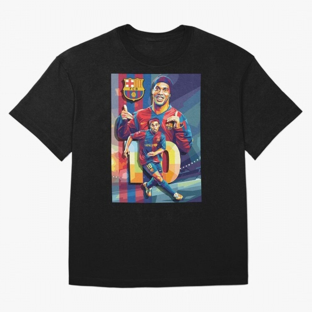 Ronaldinho Oversized T-Shirt Showcase FIFA World Cup 2026 USA Canada Mexico for Fans of Neymar, Haaland and Cristiano Ronaldo and Brazil, Bringing Fan Favorite Moments, National Team Passion, Big Match Drama and Soccer History; Perfect for