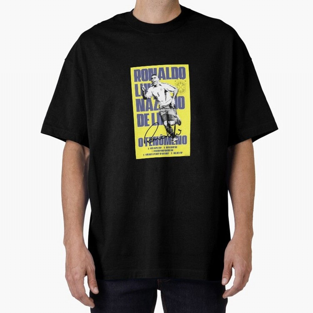 R9 Ronaldo Nazario Oversized T-Shirt Follow Every Goal of Match Day Hype around FIFA World Cup 2026 USA Canada Mexico, Mbappe, Portugal, Worldwide Fan Energy, Dramatic Goals, Stadium Lights and Championship Celebrations; Perfect for Fans,