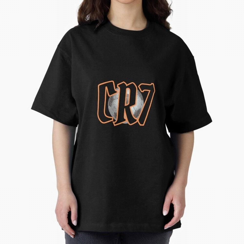 CR7 BLACK Oversized T-Shirt Support the Legends of FIFA World Cup 2026 Group Stage for Fans of Neymar, Haaland and Cristiano Ronaldo and England and Germany, Bringing Vintage Soccer Flavor, Modern Football Stars, National Flags and Final Night