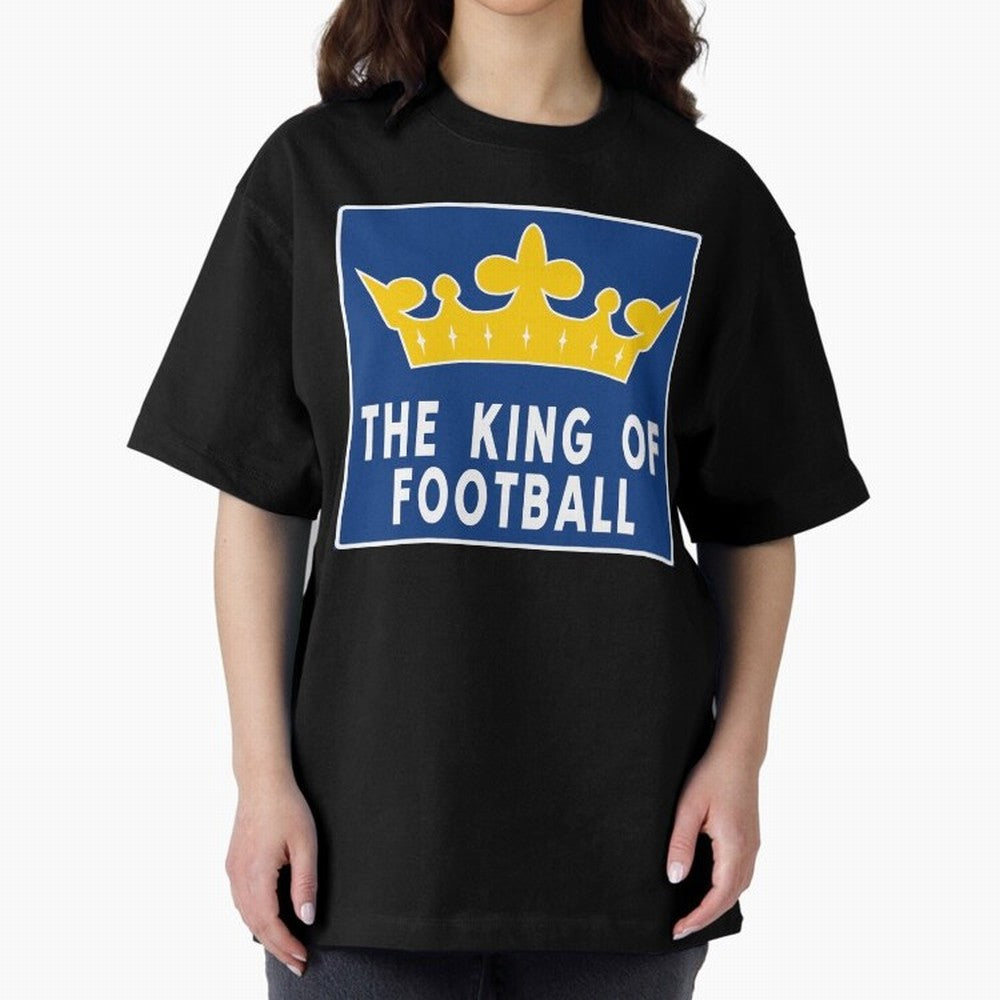The King of Football Oversized T-Shirt Bring Trophy Dreams to FIFA World Cup 2026 Spirit, Filled with Spain and Netherlands, Cristiano Ronaldo, Classic Soccer Heritage, Championship Pressure, Fan Loyalty and International Pride; Made for Collectors