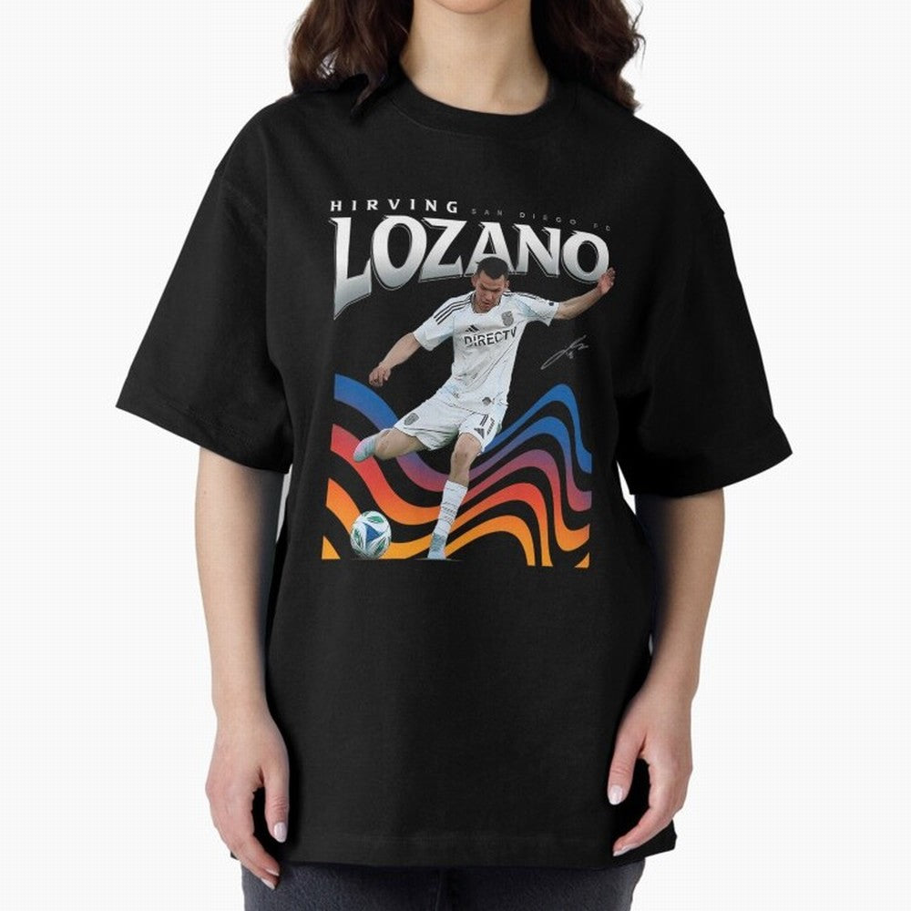 Hirving Lozano San Diego Fc Oversized T-Shirt Carry the Colors and Pride of Global Football Passion for FIFA World Cup 2026 Group Stage, with Messi, Neymar and Mbappe, England and Germany, Classic Soccer Heritage, Championship Pressure, Fan Loyalty