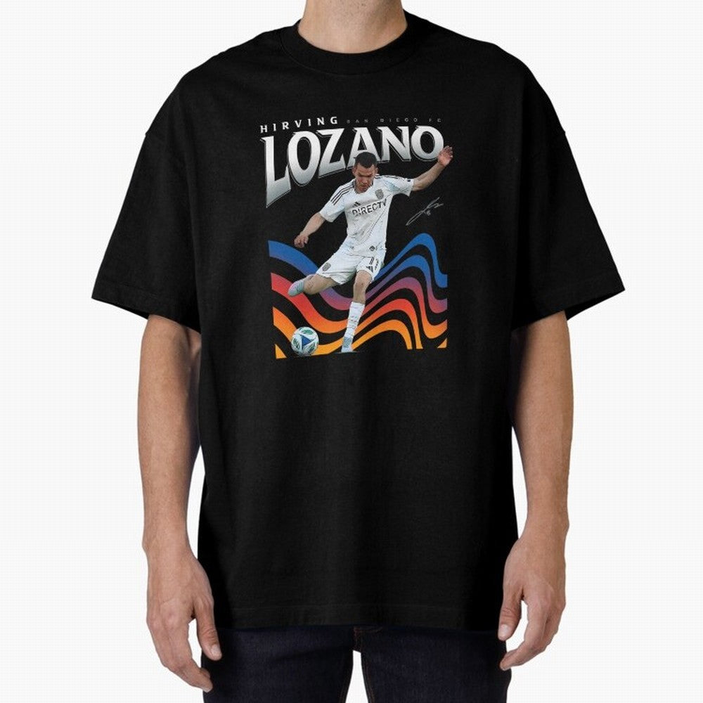 Hirving Lozano San Diego Oversized T-Shirt Keep Football History Alive during FIFA World Cup 2026 USA Canada Mexico Spirit, with Netherlands, Haaland, Tournament Hype, Historic Matchups, Family Viewing Parties and Global Sports Pride; Ideal for