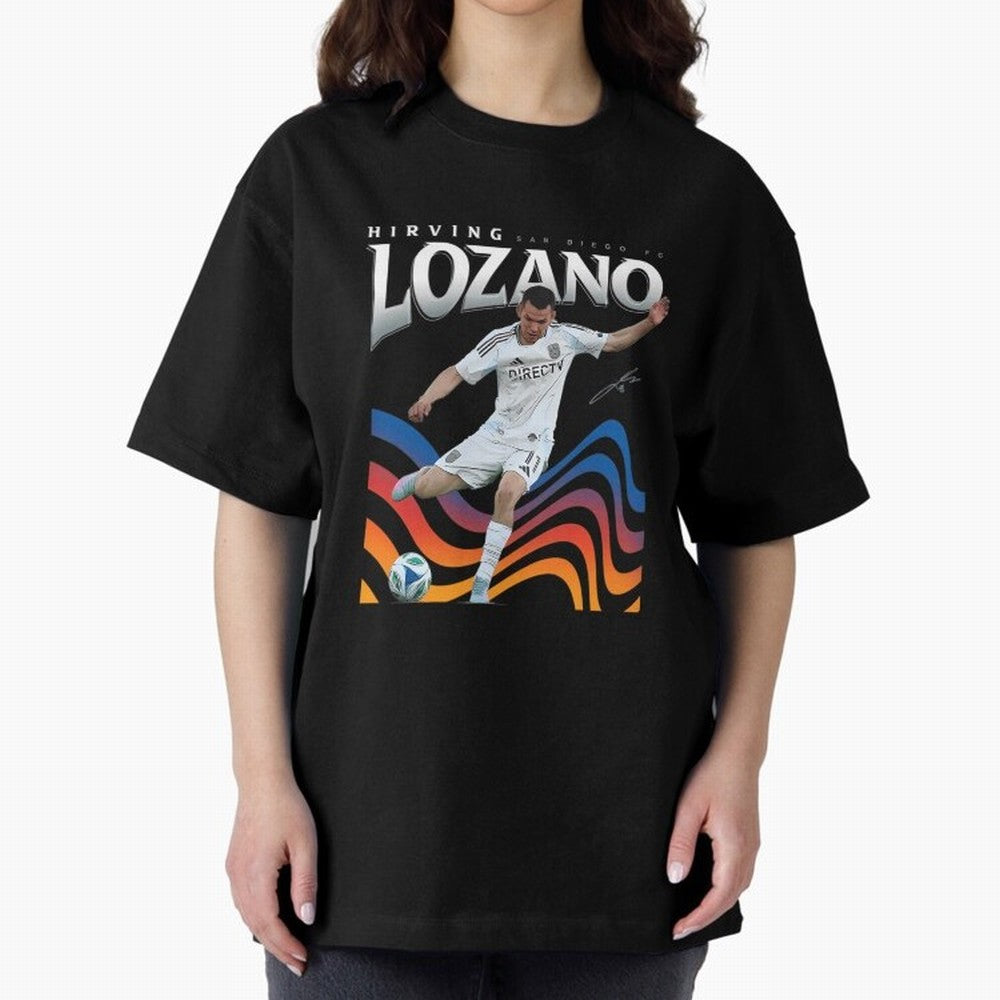 Hirving Lozano San Diego Oversized T-Shirt Keep Football History Alive during FIFA World Cup 2026 USA Canada Mexico Spirit, with Netherlands, Haaland, Tournament Hype, Historic Matchups, Family Viewing Parties and Global Sports Pride; Ideal for