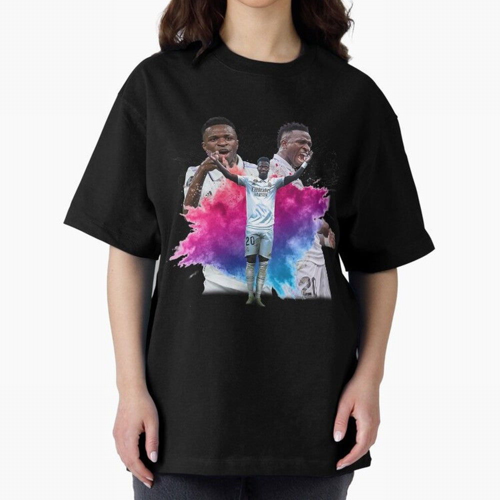 Fanart Vinicius Junior Merch Oversized T-Shirt Follow Every Goal of FIFA World Cup 2026 USA Canada Mexico Capturing Messi, Brazil, Portugal and Argentina Energy, Soccer Culture, Superstar Moments, National Team Dreams and Competitive Fire; Built