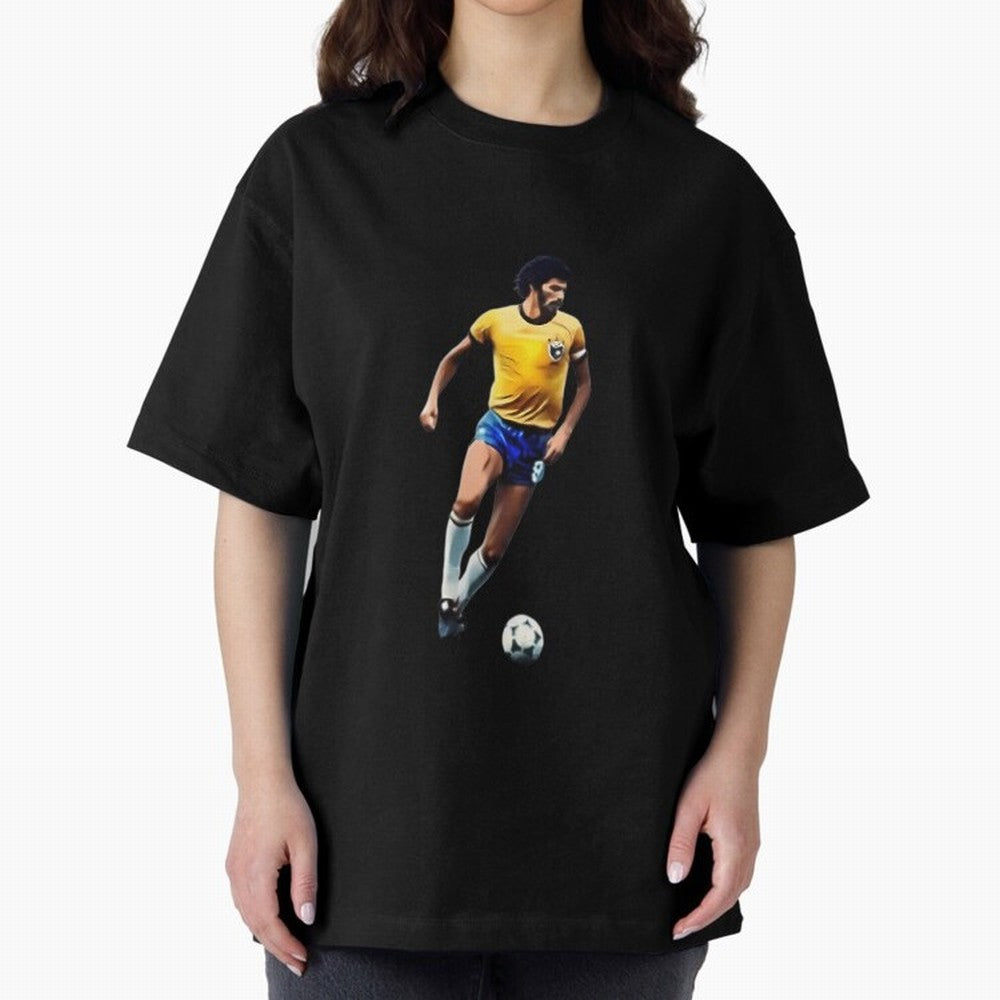 Legends Of The Beautiful Game Cartoon Collection Legends Socrates Cartoon Artwork9 Oversized T-Shirt Celebrate Classic Football Spirit in Global Football Passion for FIFA World Cup 2026 Group Stage, Centered on Messi, Neymar and Mbappe, Argentina,