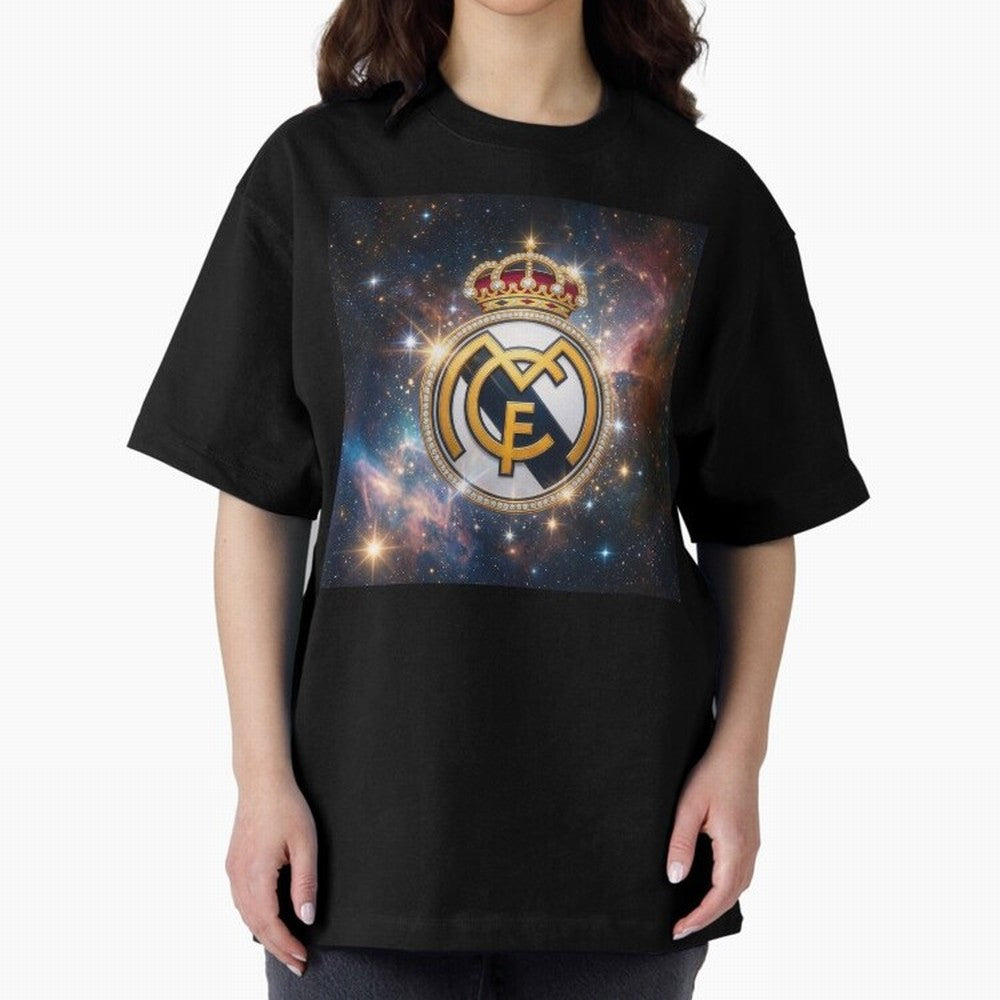 The Real Madrid Galaxy Oversized T-Shirt Bring Stadium Energy to FIFA World Cup 2026 Spirit, Highlighting Argentina and Brazil, Mbappe, Champion Mindset, Group Stage Buzz, Knockout Tension and Passionate Fan Culture; Perfect for Supporters Who Want