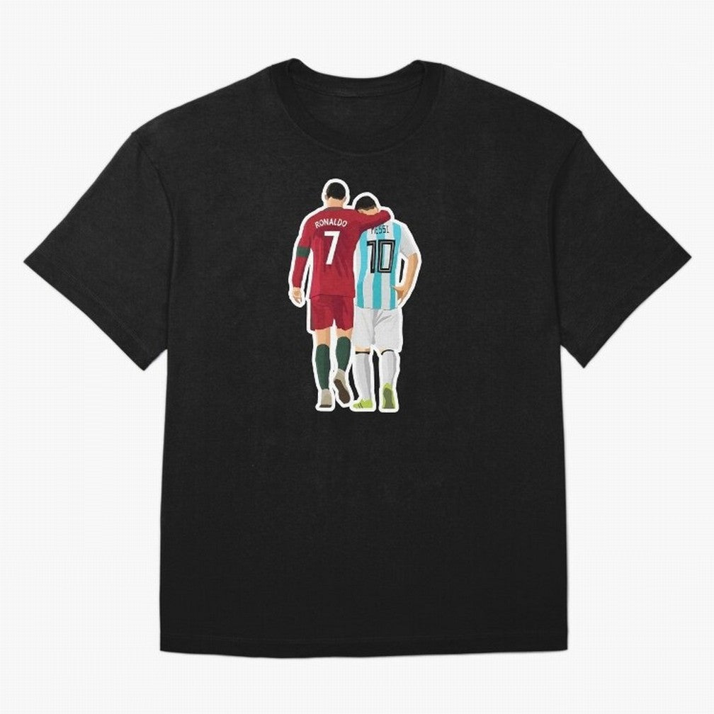 Ronaldo & Messi Oversized T-Shirt Back the Journey through FIFA World Cup 2026 for Fans of Messi, CR7 and Mbappe and Germany, Bringing Game Day Rituals, Football Legends, Country Pride and the Road to the Final; Created for Match Day Parties,