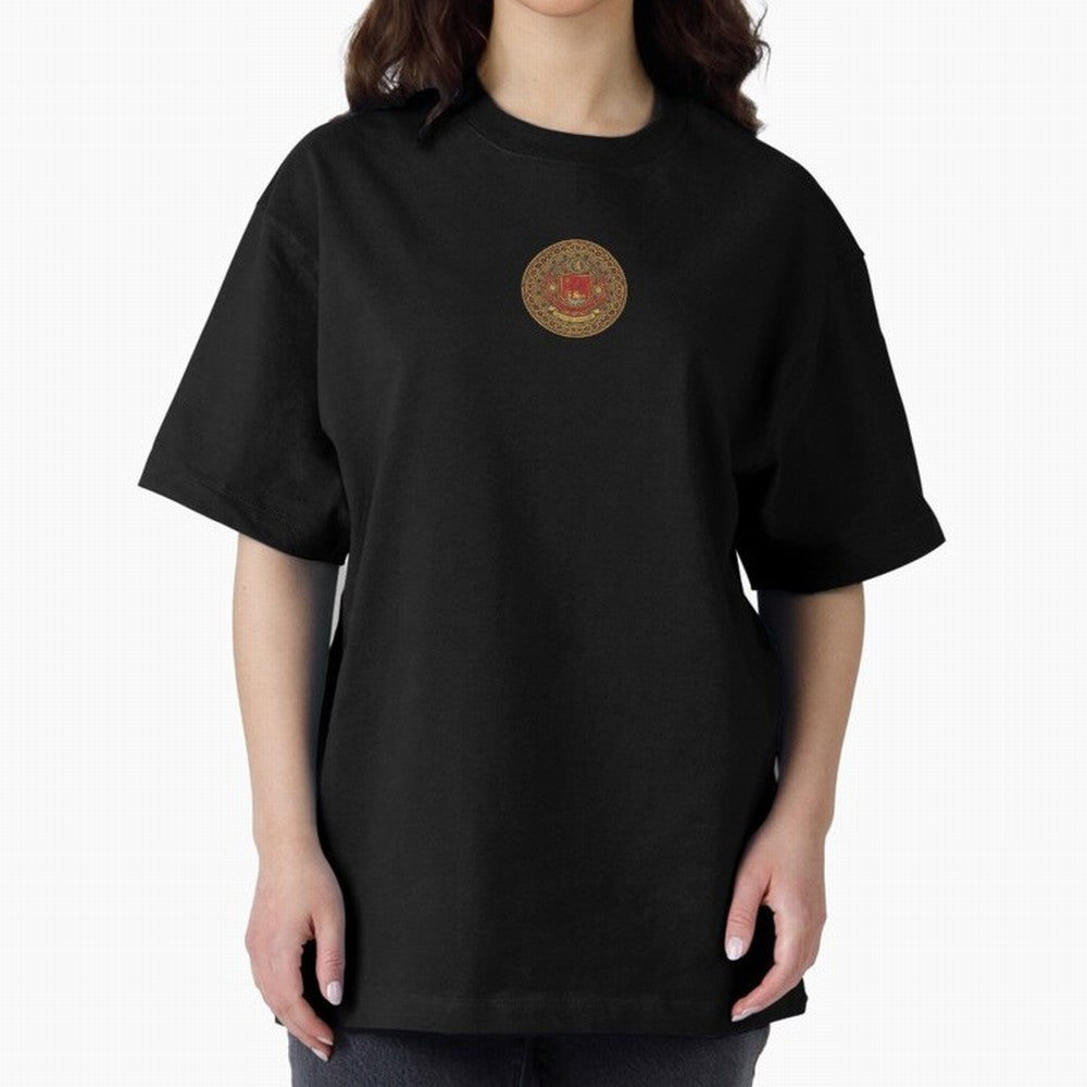 The Crimson Dominion Oversized T-Shirt Join the Global Buzz around Match Day Hype around FIFA World Cup 2026, Mbappe, England, France and Netherlands, Retro Football Energy, Iconic Rivalries, Trophy Chase Drama and Stadium Atmosphere; Ideal for
