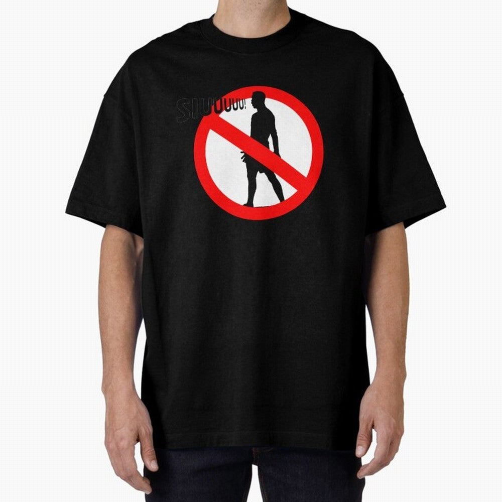 No Siiuuu Funny Soccer Meme Design Oversized T-Shirt Stand Proud for FIFA World Cup 2026 USA Canada Mexico Spirit, Centered on England, France and Netherlands, CR7 and Messi, Retro Football Energy, Iconic Rivalries, Trophy Chase Drama and Stadium