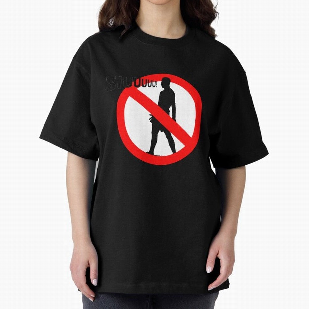 No Siiuuu Funny Soccer Meme Design Oversized T-Shirt Stand Proud for FIFA World Cup 2026 USA Canada Mexico Spirit, Centered on England, France and Netherlands, CR7 and Messi, Retro Football Energy, Iconic Rivalries, Trophy Chase Drama and Stadium