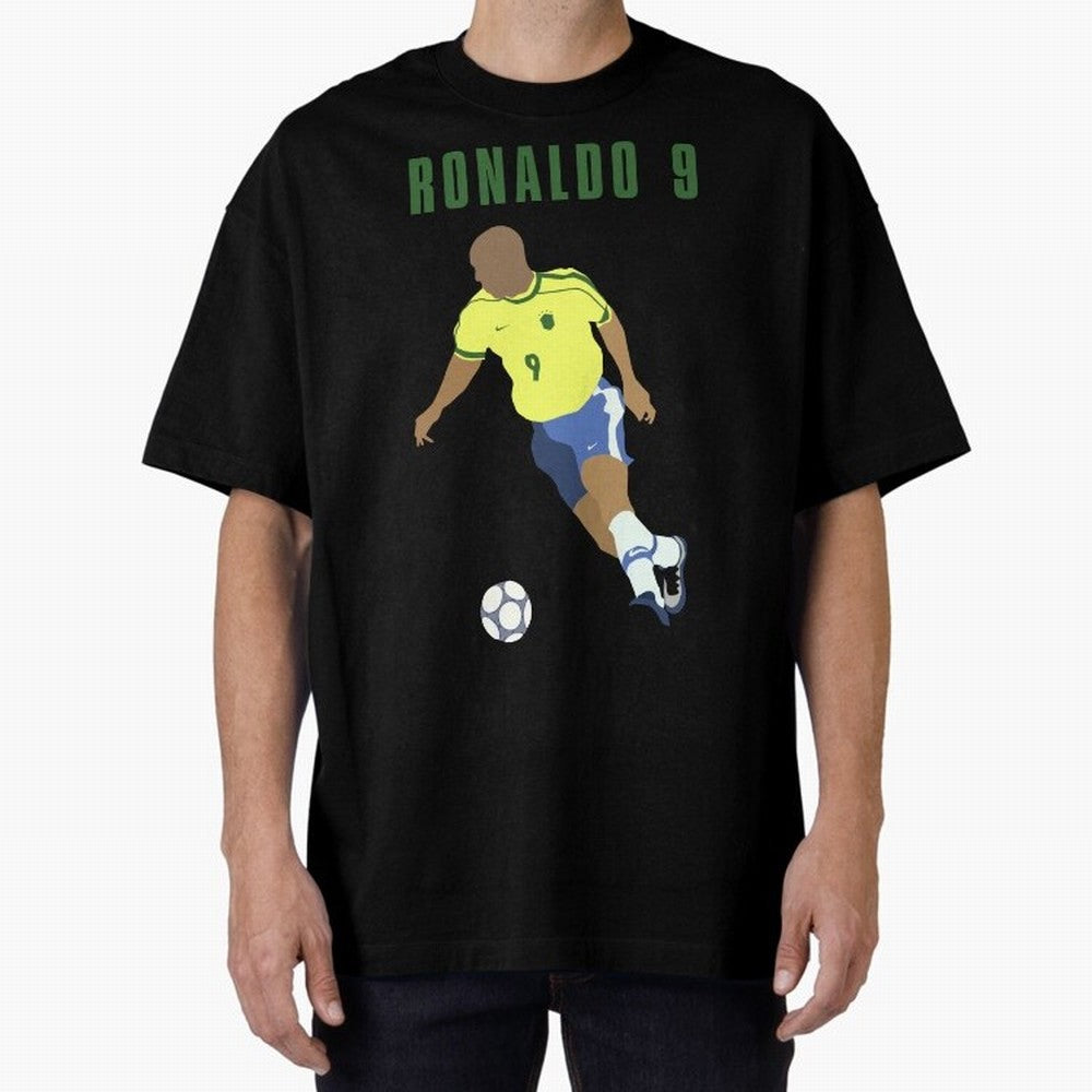 BRAZIL 9 Oversized T-Shirt Celebrate Soccer Greatness during Global Football Passion for FIFA World Cup 2026, Inspired by Messi, Neymar and Mbappe, France, Football Passion, Legendary Performances, Festival Vibes and Supporter Community; Built for