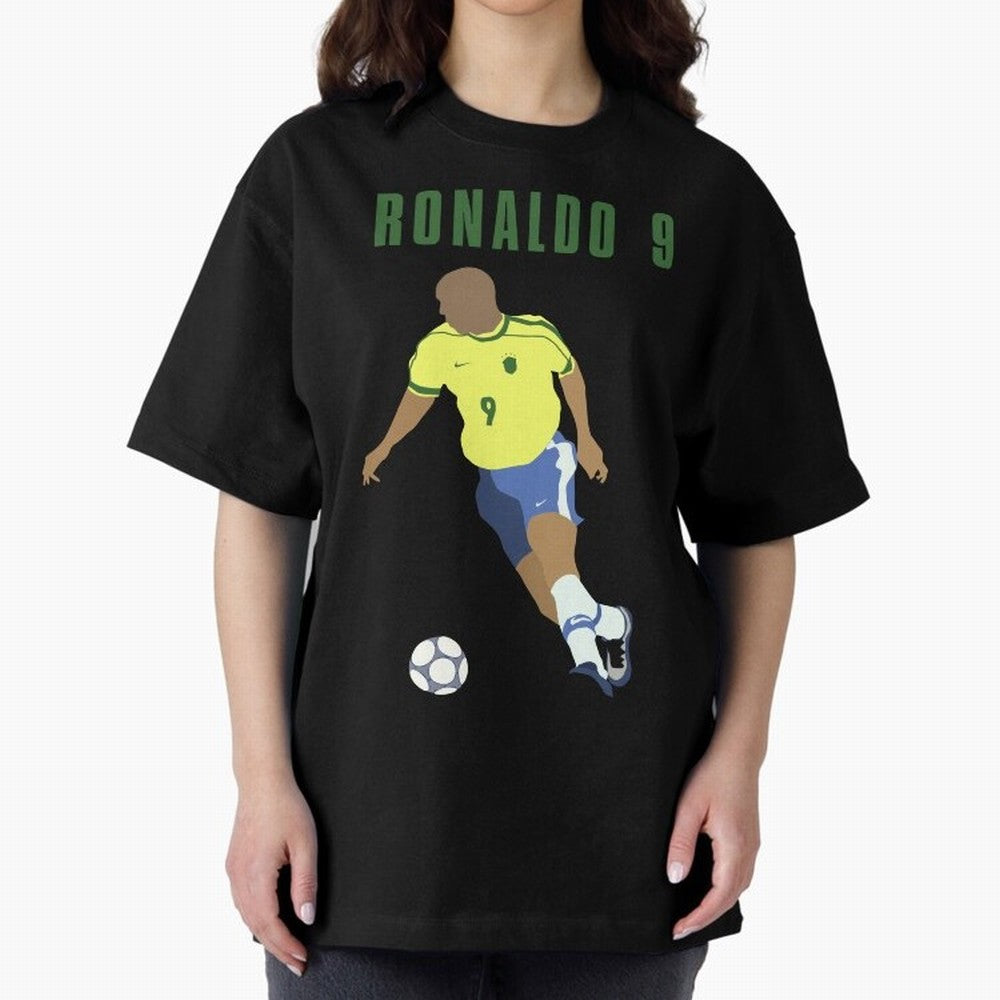 BRAZIL 9 Oversized T-Shirt Celebrate Soccer Greatness during Global Football Passion for FIFA World Cup 2026, Inspired by Messi, Neymar and Mbappe, France, Football Passion, Legendary Performances, Festival Vibes and Supporter Community; Built for