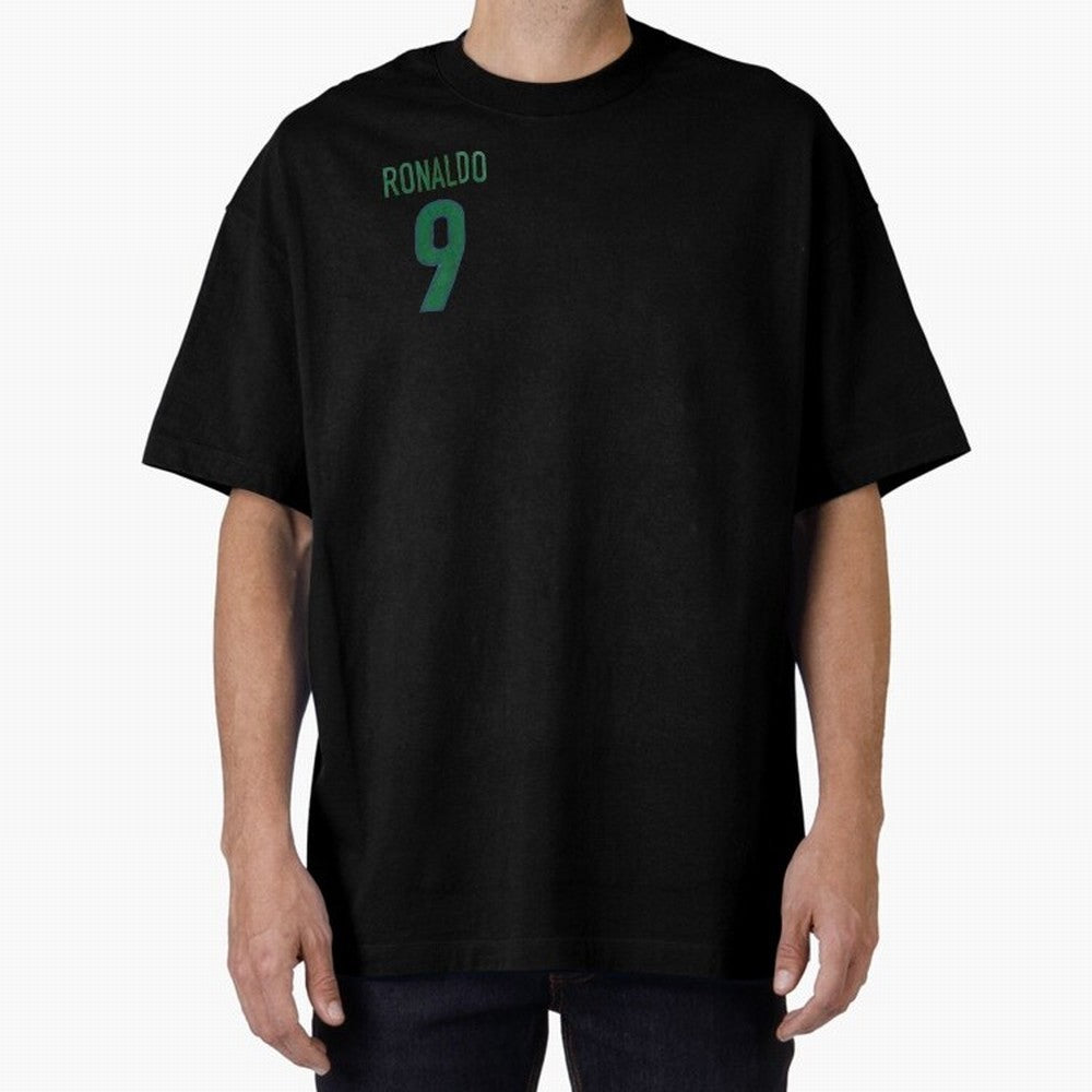 Ronaldo 9 Brazil Back of the shirt Oversized T-Shirt Celebrate Global Passion for FIFA World Cup 2026 Spirit, Highlighting Brazil, Cristiano Ronaldo, Haaland and CR7, Worldwide Fan Energy, Dramatic Goals, Stadium Lights and Championship