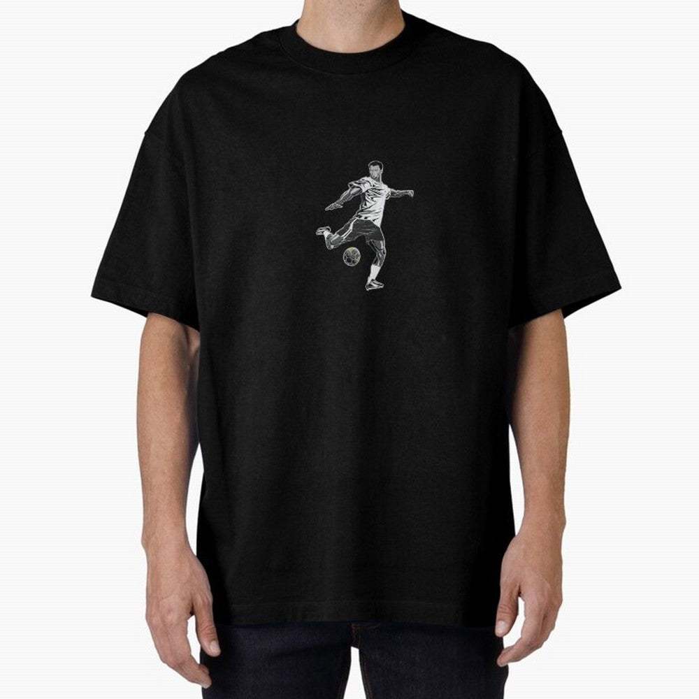 Fooball player Oversized T-Shirt Celebrate the FIFA World Cup 2026 USA Canada Mexico Journey through Messi, Neymar and Mbappe Highlights, Argentina, France and Brazil Pride, Fan Favorite Moments, National Team Passion, Big Match Drama and Soccer