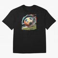 Soccer Ball in Fight Oversized T-Shirt Fuel the Hype around FIFA World Cup 2026 Group Stage Spirit, Capturing France and Portugal, Messi, CR7 and Mbappe, Stadium Memories, Football Loyalty, International Chants and Championship Tradition; Built for
