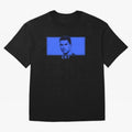 Ronaldo CR7 Blue Vector Portrait - Pop Comic Oversized T-Shirt Stand with Global Football Passion for FIFA World Cup 2026, Built around Messi, CR7 and Mbappe, Brazil, Portugal and Argentina, Supporter Pride, Iconic Celebrations, Legendary Names and