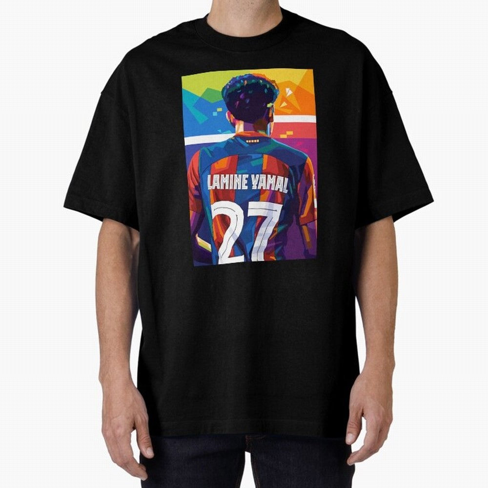Lamine Yamal Wpap Pop Art Oversized T-Shirt Refresh the FIFA World Cup 2026 USA Canada Mexico Journey through Neymar Highlights, Argentina and Brazil Pride, Global Supporter Spirit, Legendary Goals, National Colors and Tournament Celebration; Ideal