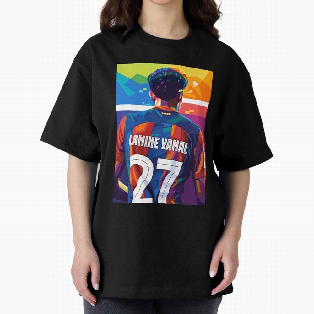 Lamine Yamal Wpap Pop Art Oversized T-Shirt Refresh the FIFA World Cup 2026 USA Canada Mexico Journey through Neymar Highlights, Argentina and Brazil Pride, Global Supporter Spirit, Legendary Goals, National Colors and Tournament Celebration; Ideal