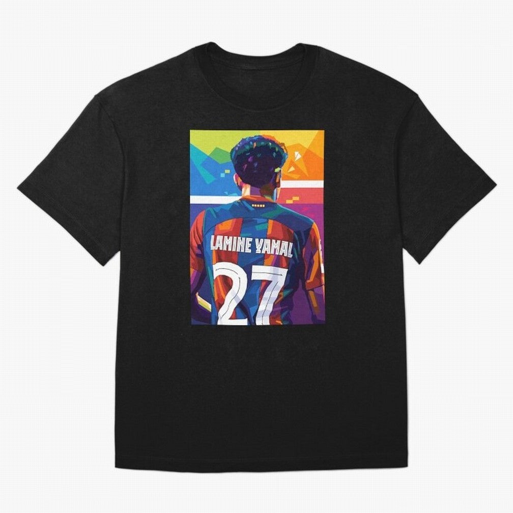 Lamine Yamal Wpap Pop Art Oversized T-Shirt Refresh the FIFA World Cup 2026 USA Canada Mexico Journey through Neymar Highlights, Argentina and Brazil Pride, Global Supporter Spirit, Legendary Goals, National Colors and Tournament Celebration; Ideal