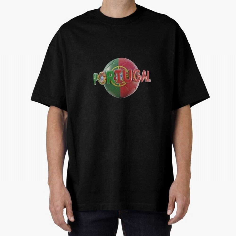 Portugal Soccer World Cup Oversized T-Shirt Celebrate Classic Football Spirit in Global Football Passion for FIFA World Cup 2026 Group Stage, Built around CR7 and Messi, France, Football Festival Excitement, Trophy Ambitions, Country Rivalries and
