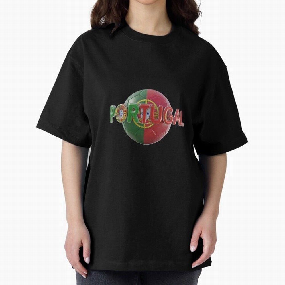 Portugal Soccer World Cup Oversized T-Shirt Celebrate Classic Football Spirit in Global Football Passion for FIFA World Cup 2026 Group Stage, Built around CR7 and Messi, France, Football Festival Excitement, Trophy Ambitions, Country Rivalries and