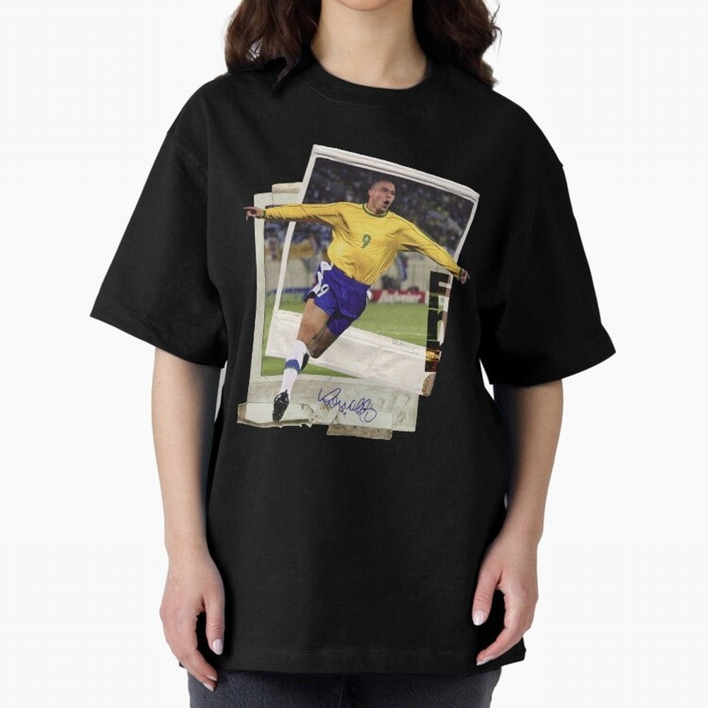Ronaldo the phenomenon Oversized T-Shirt Celebrate Football Dreams Across FIFA World Cup 2026 USA Canada Mexico Connected to Haaland and Mbappe, Portugal, Spain and Germany Energy, Sports Nostalgia, International Competition, Famous Players and