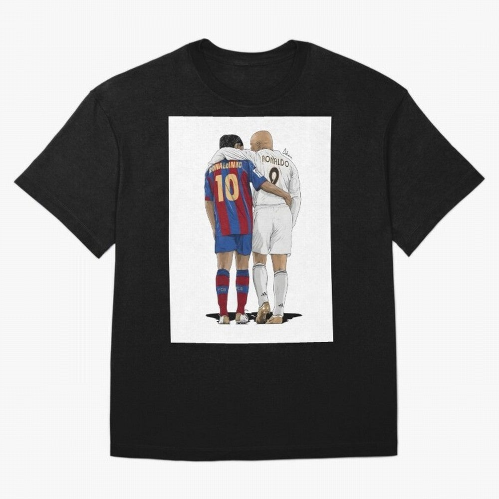 Ronaldinho & Ronaldo R9 Classic Football Legend - La Liga Derby Oversized T-Shirt Bring Retro Soccer Energy to FIFA World Cup 2026 Spirit, Driven by Germany, Messi and Cristiano Ronaldo, Worldwide Fan Energy, Dramatic Goals, Stadium Lights and