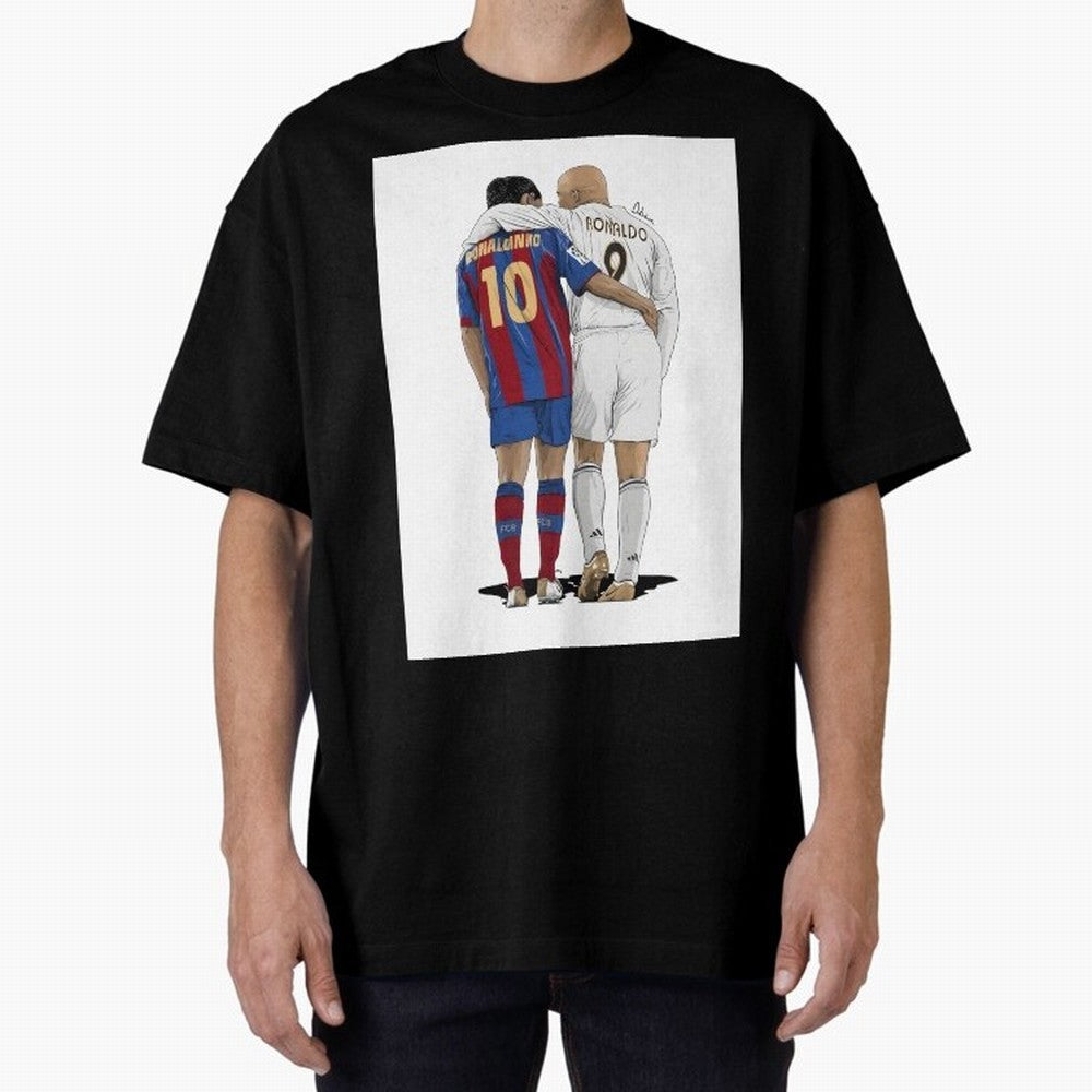 Ronaldinho & Ronaldo R9 Classic Football Legend - La Liga Derby Oversized T-Shirt Bring Retro Soccer Energy to FIFA World Cup 2026 Spirit, Driven by Germany, Messi and Cristiano Ronaldo, Worldwide Fan Energy, Dramatic Goals, Stadium Lights and