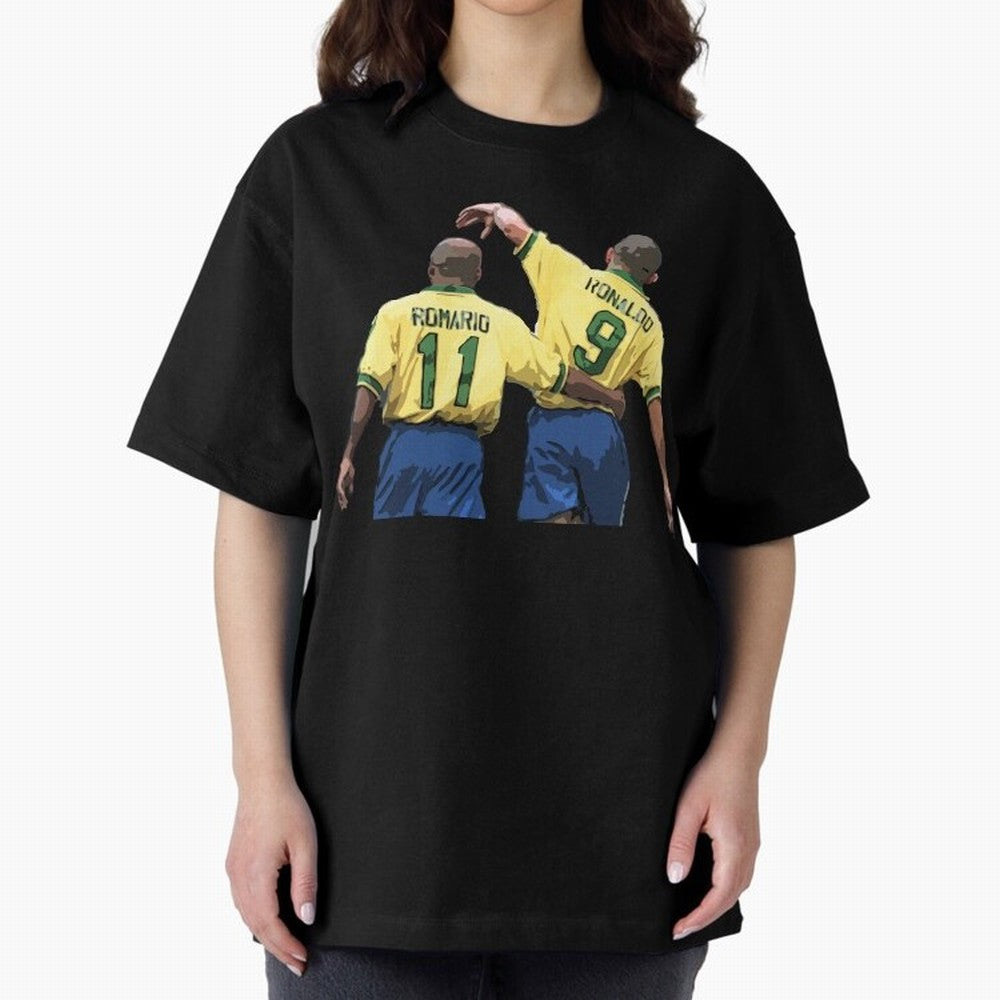Romario & Ronaldo Oversized T-Shirt Celebrate Soccer Greatness during FIFA World Cup 2026 Group Stage Highlighting Messi, Neymar and Mbappe, England and Germany Energy, Fan Favorite Moments, National Team Passion, Big Match Drama and Soccer