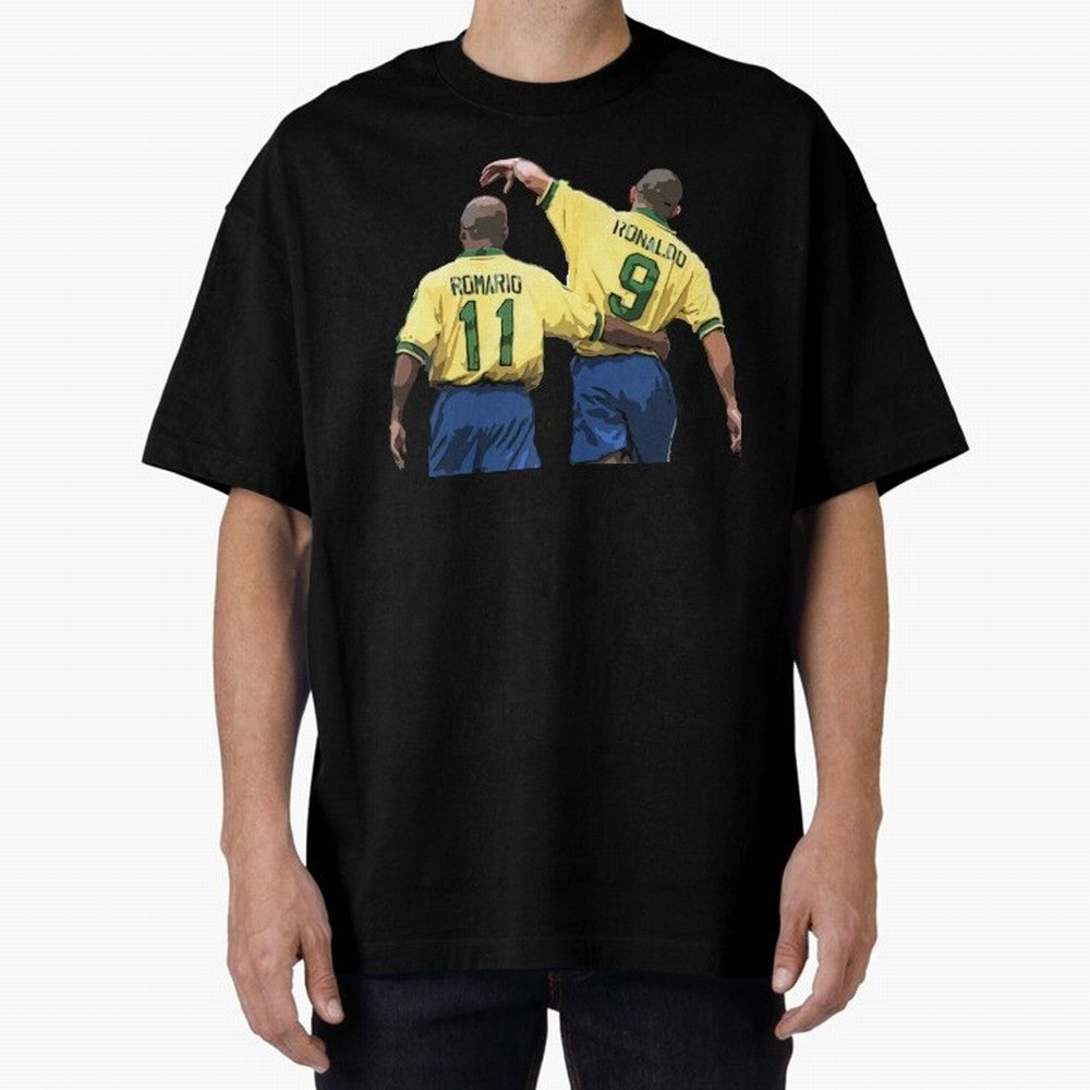 Romario & Ronaldo Oversized T-Shirt Celebrate Soccer Greatness during FIFA World Cup 2026 Group Stage Highlighting Messi, Neymar and Mbappe, England and Germany Energy, Fan Favorite Moments, National Team Passion, Big Match Drama and Soccer