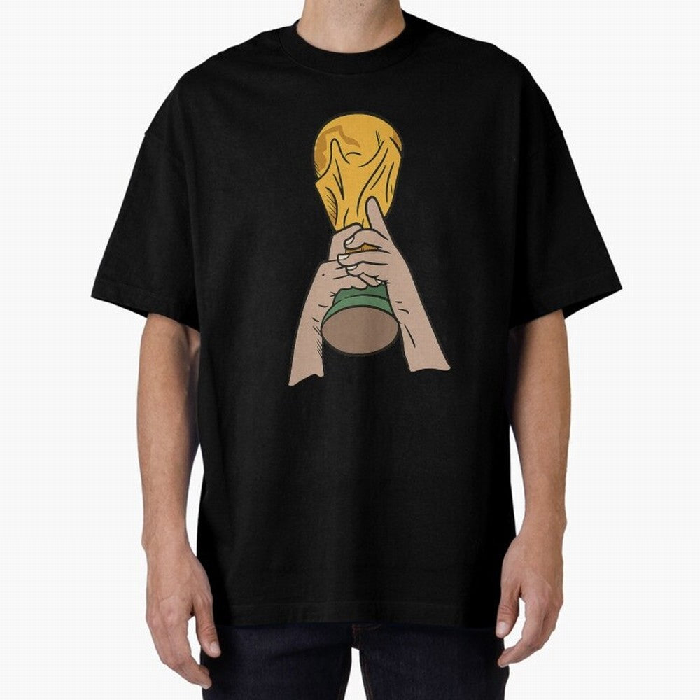 Trophy Oversized T-Shirt Represent Fans Who Live for Match Day Hype around FIFA World Cup 2026, Haaland, Portugal, Stadium Memories, Football Loyalty, International Chants and Championship Tradition; Perfect for People Who Love Argentina, Brazil,