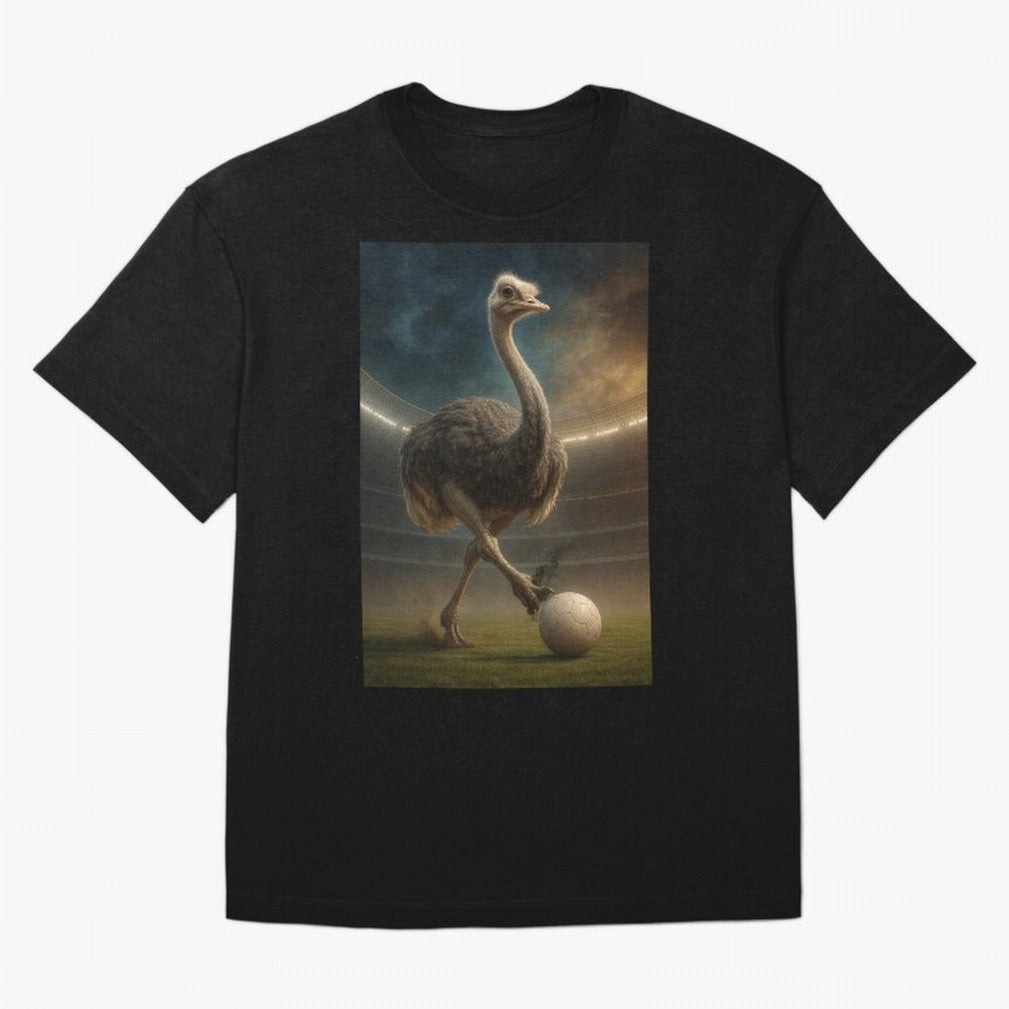 Ostrich Plays Soccer Oversized T-Shirt Bring a Champion Mindset to the FIFA World Cup 2026 Group Stage Journey through CR7 Highlights, Brazil Pride, Soccer Culture, Superstar Moments, National Team Dreams and Competitive Fire; Great for Watch