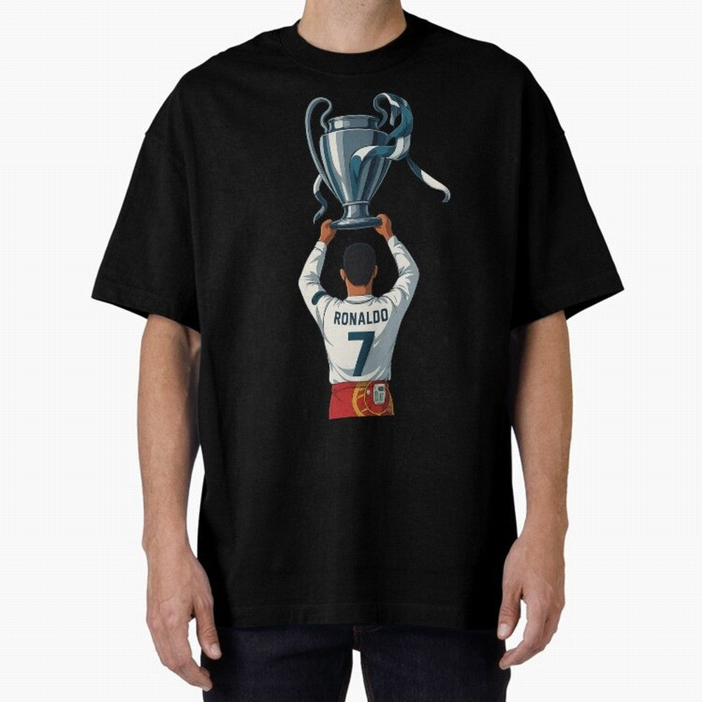 Ronaldo Oversized T-Shirt Enjoy the Biggest Football Party of FIFA World Cup 2026 Group Stage Filled with Messi, England Energy, Global Supporter Spirit, Legendary Goals, National Colors and Tournament Celebration; Great for Watch Parties, Sports