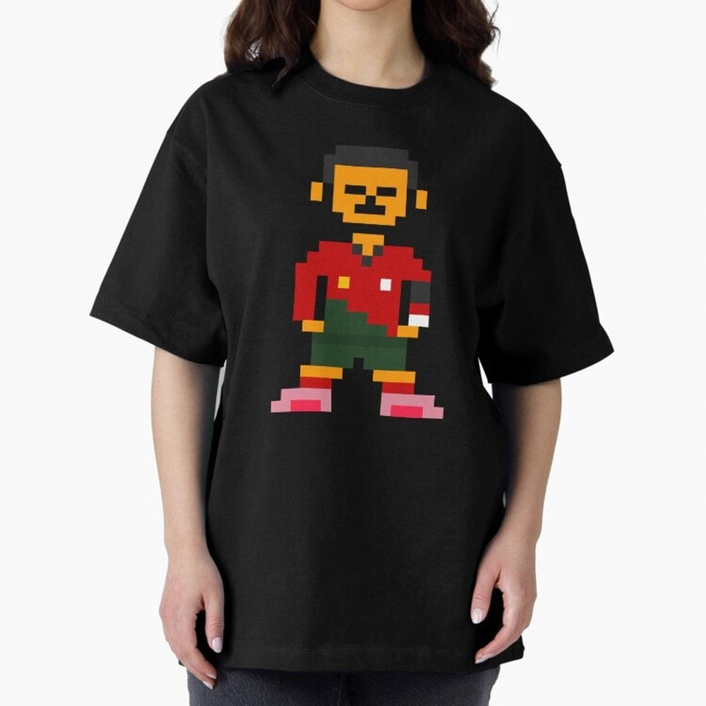 Pixel Pose Ronaldo Oversized T-Shirt Support Your Favorite Stars during FIFA World Cup 2026 Group Stage for Fans of CR7 and Portugal, Spain and Germany, Bringing Supporter Pride, Iconic Celebrations, Legendary Names and Global Match Day Energy;
