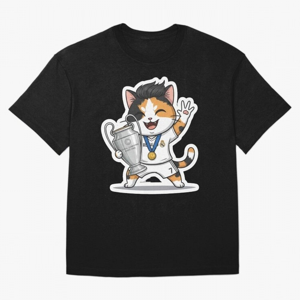 Kitten - Ucl Tittle | Ronaldo Oversized T-Shirt Bring Legendary Rivalry Energy to FIFA World Cup 2026 USA Canada Mexico for Fans of Haaland and Mbappe and England, Bringing Vintage Soccer Flavor, Modern Football Stars, National Flags and Final