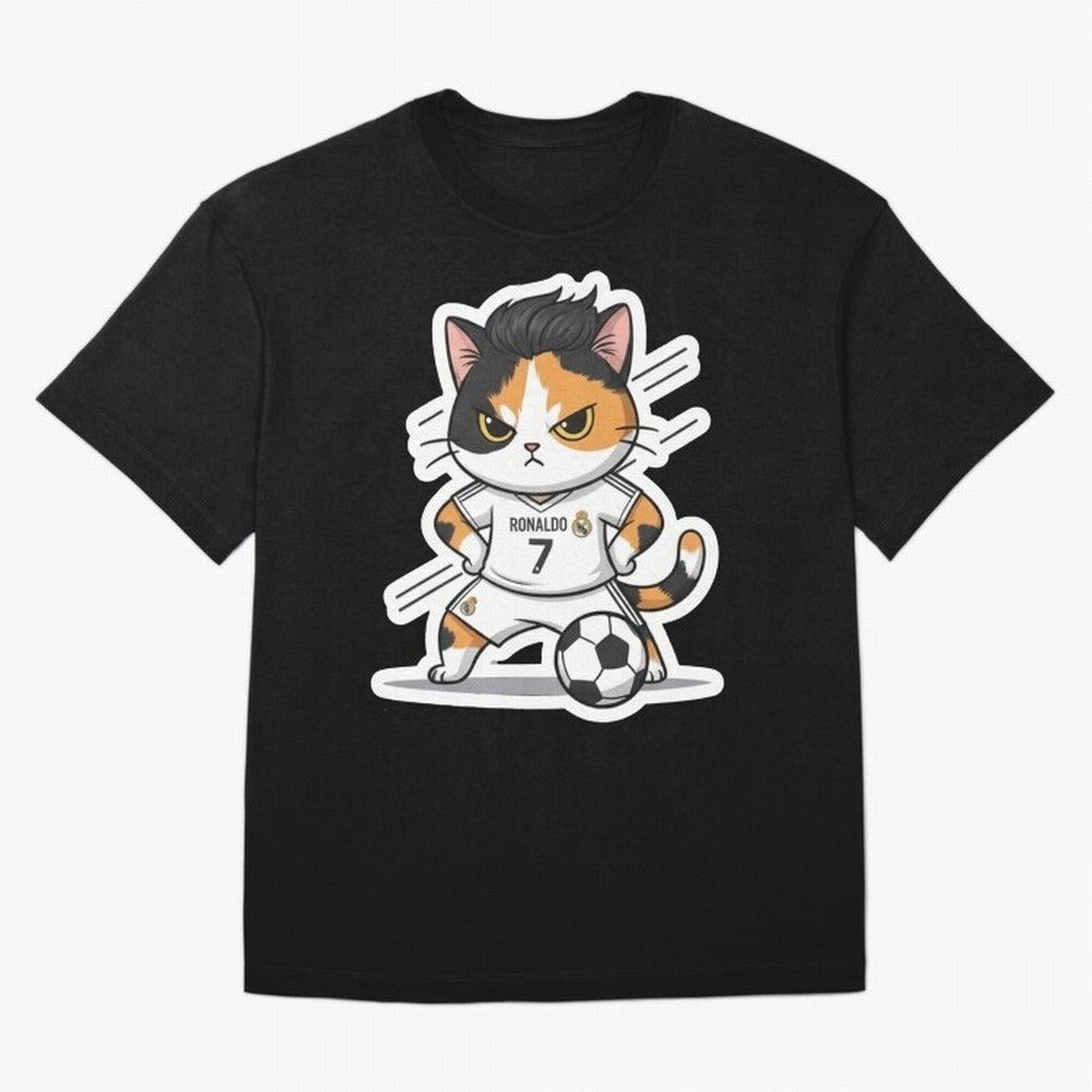 Kitten - Ronaldo | Real madrid Oversized T-Shirt Turn Up for Match Day Hype around FIFA World Cup 2026, Messi, CR7 and Mbappe, Brazil, Portugal and Argentina, Retro Football Energy, Iconic Rivalries, Trophy Chase Drama and Stadium Atmosphere; Ideal