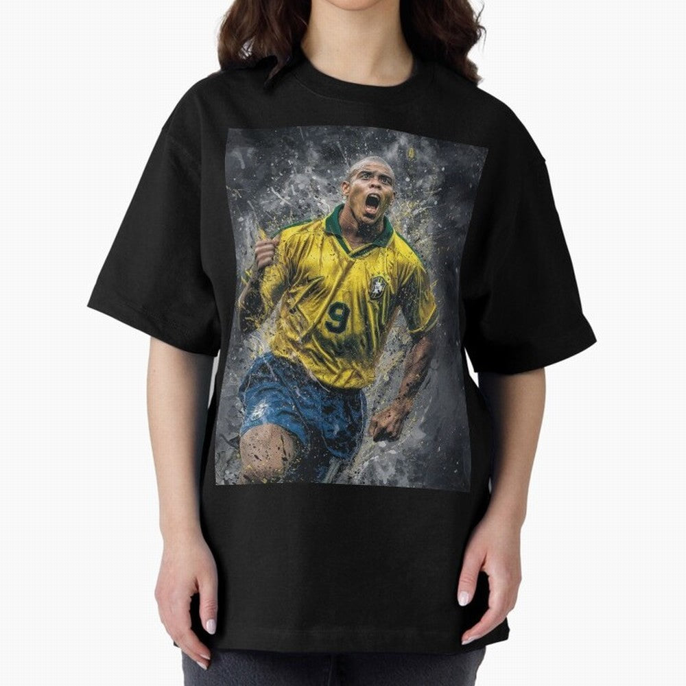 Ronaldo Naz¨¢rio - Il Fenomeno (Brazil) Oversized T-Shirt Live for the Drama of Global Football Passion for FIFA World Cup 2026, Driven by Mbappe and Neymar, Spain and Netherlands, Classic Soccer Heritage, Championship Pressure, Fan Loyalty and
