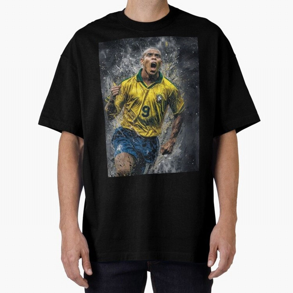 Ronaldo Naz¨¢rio - Il Fenomeno (Brazil) Oversized T-Shirt Live for the Drama of Global Football Passion for FIFA World Cup 2026, Driven by Mbappe and Neymar, Spain and Netherlands, Classic Soccer Heritage, Championship Pressure, Fan Loyalty and