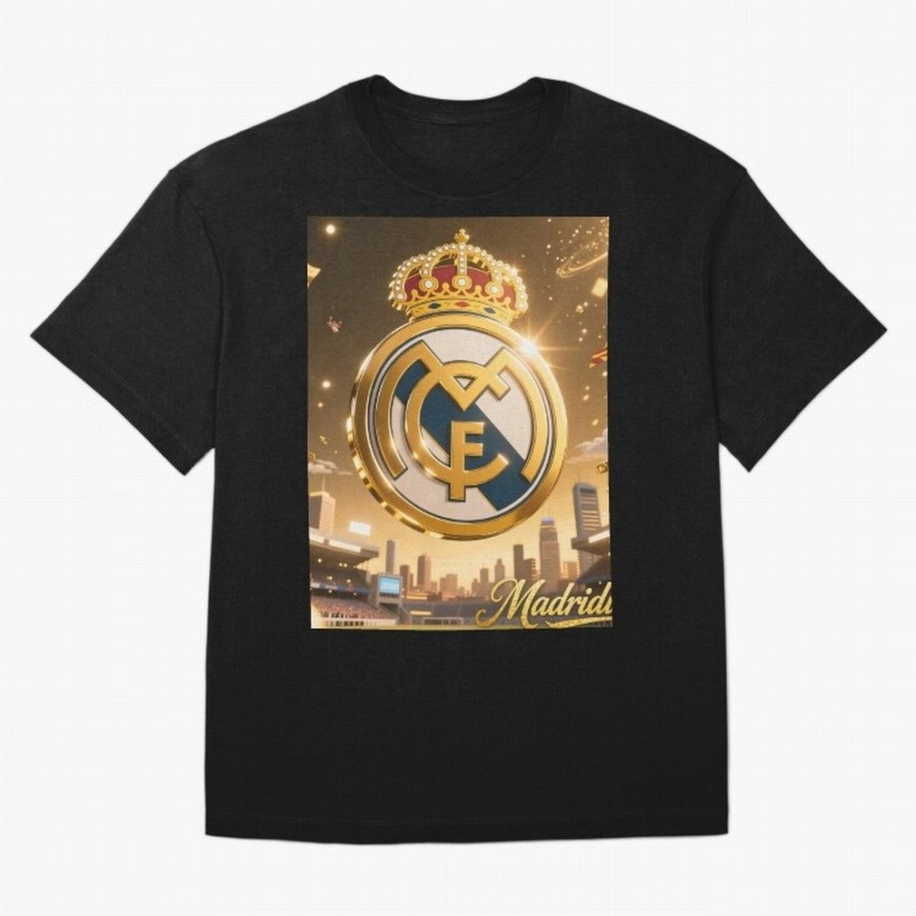 Madridistas Oversized T-Shirt Represent Global Football Passion for FIFA World Cup 2026, Highlighting Haaland and Mbappe, Brazil, Portugal and Argentina, Goal Celebration Energy, Supporter Heritage, Football Icons and Worldwide Tournament Joy;