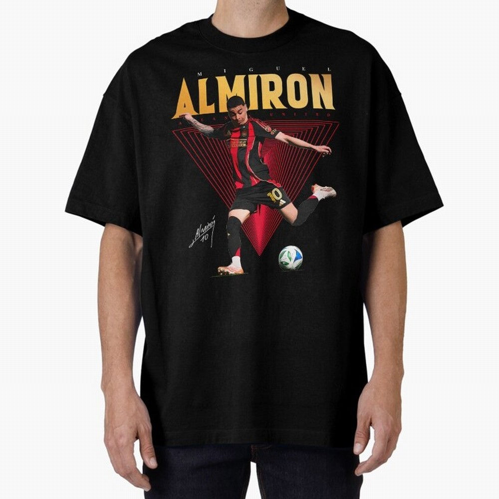 Miguel Almiron Atlanta United FC Oversized T-Shirt Bring Global Tournament Vibes to Match Day Hype around FIFA World Cup 2026 Group Stage, Cristiano Ronaldo, Haaland and CR7, Argentina, France and Brazil, Football Passion, Legendary Performances,