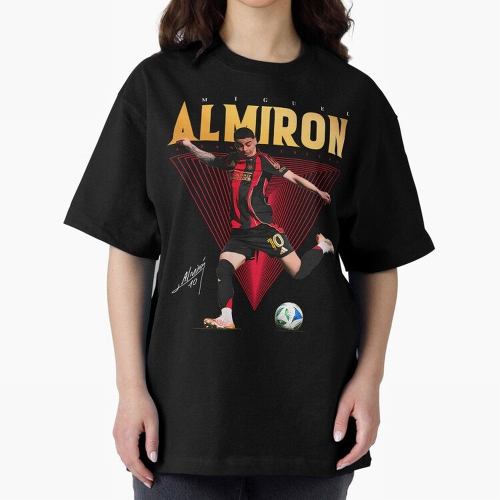 Miguel Almiron Atlanta United FC Oversized T-Shirt Bring Global Tournament Vibes to Match Day Hype around FIFA World Cup 2026 Group Stage, Cristiano Ronaldo, Haaland and CR7, Argentina, France and Brazil, Football Passion, Legendary Performances,