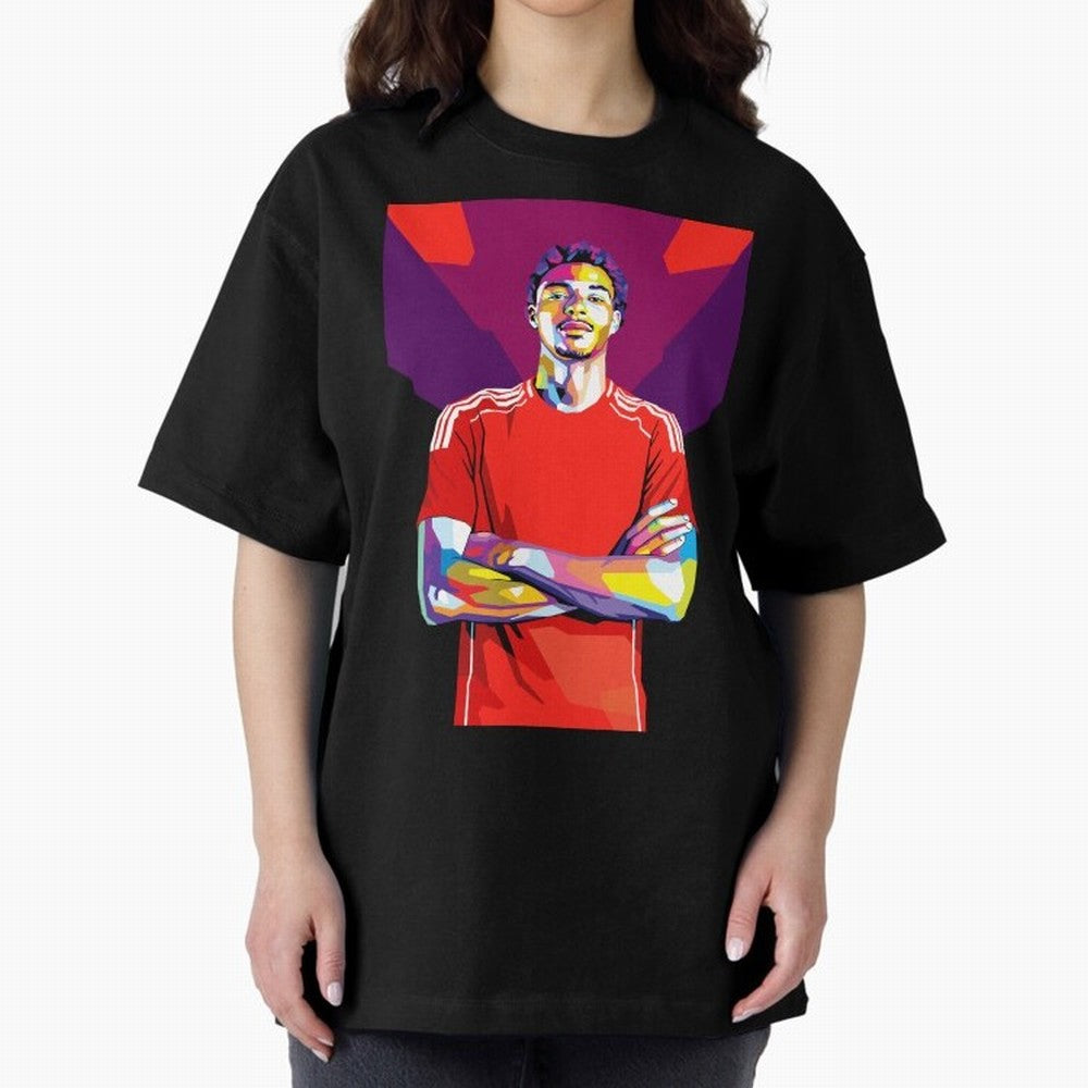 Ekitike in WPAP Style Oversized T-Shirt Create Global Football Passion for FIFA World Cup 2026 Group Stage, Driven by Cristiano Ronaldo, Haaland and CR7, Portugal, Spain and Germany, Sports Nostalgia, International Competition, Famous Players and